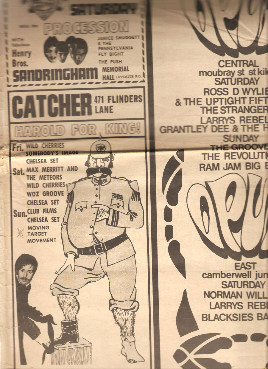 The Moving Targets playing at Catcher. May 1968